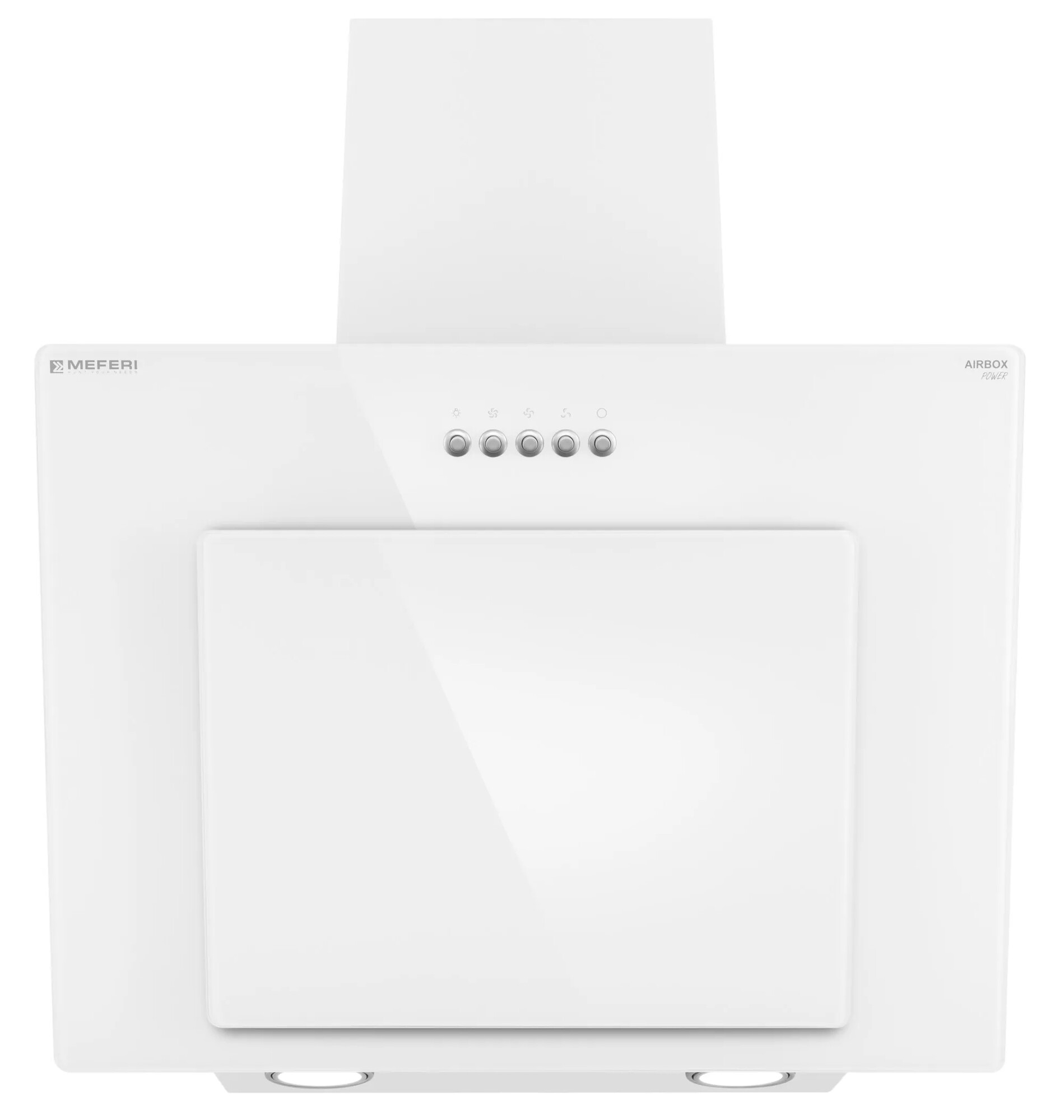 9168702 Вытяжка наклонная Meferi AIRBOX60WH POWER белый/белый STDN-0149471 - Вид №1