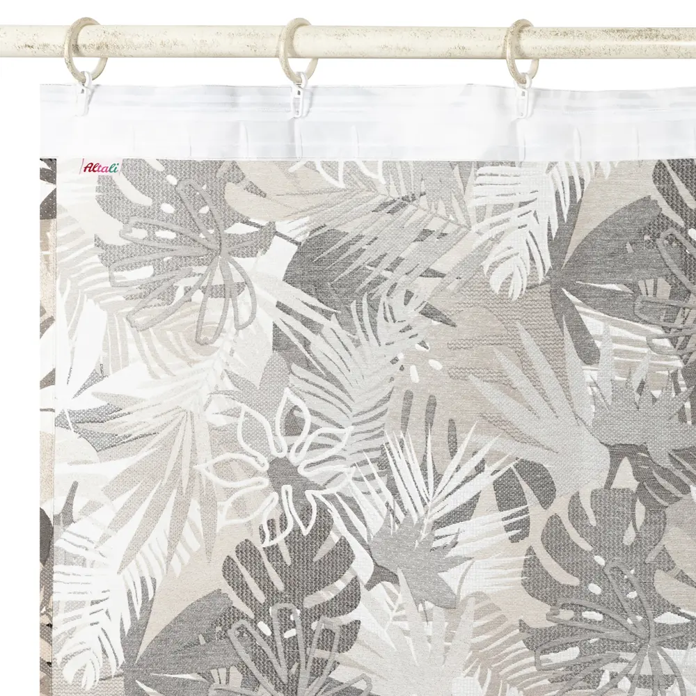 Штора на ленте для кухни Гавайи 136x180 см цвет серый Altali STLM-2064136 - Вид №4