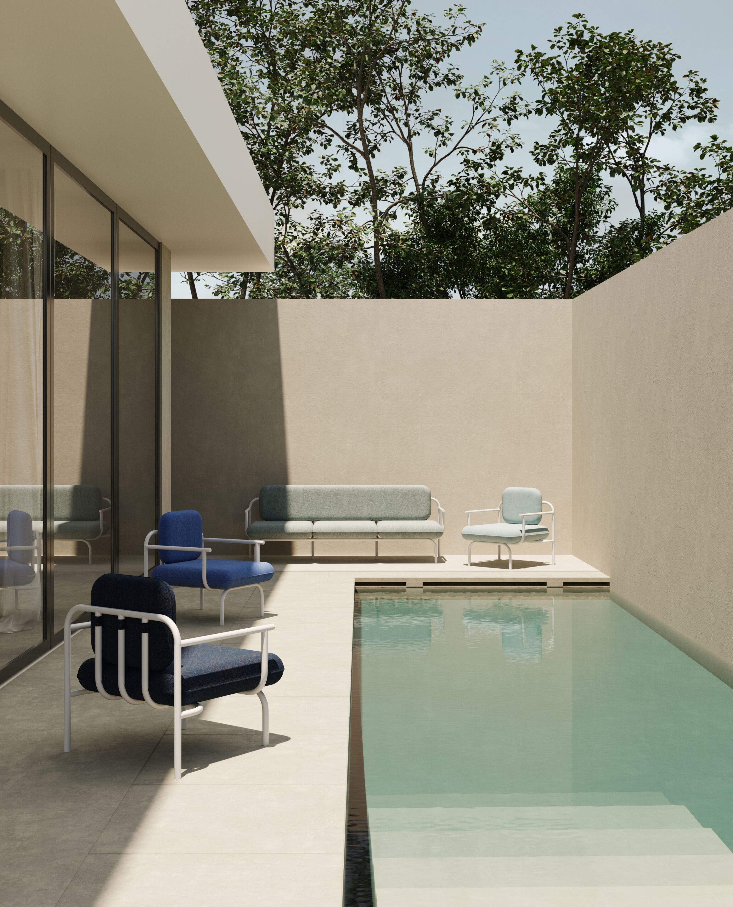 3-местный тканевый садовый диван Joyf Havn ARCH-00120885 - Вид №3