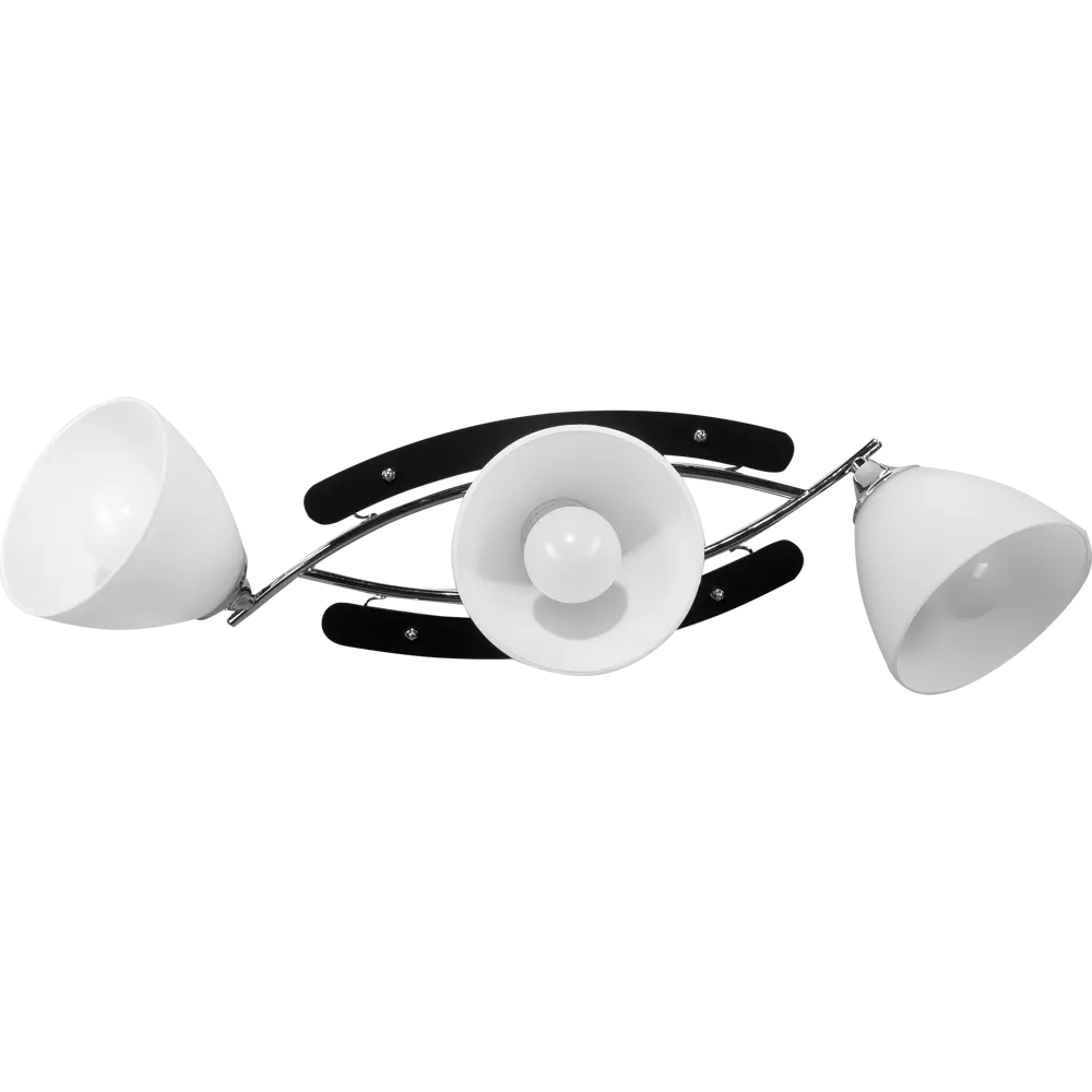 Люстра Йорк 3xE27Х60 Вт, металл/стекло, цвет хром/белый WINK STLM-2145219 - Вид №1