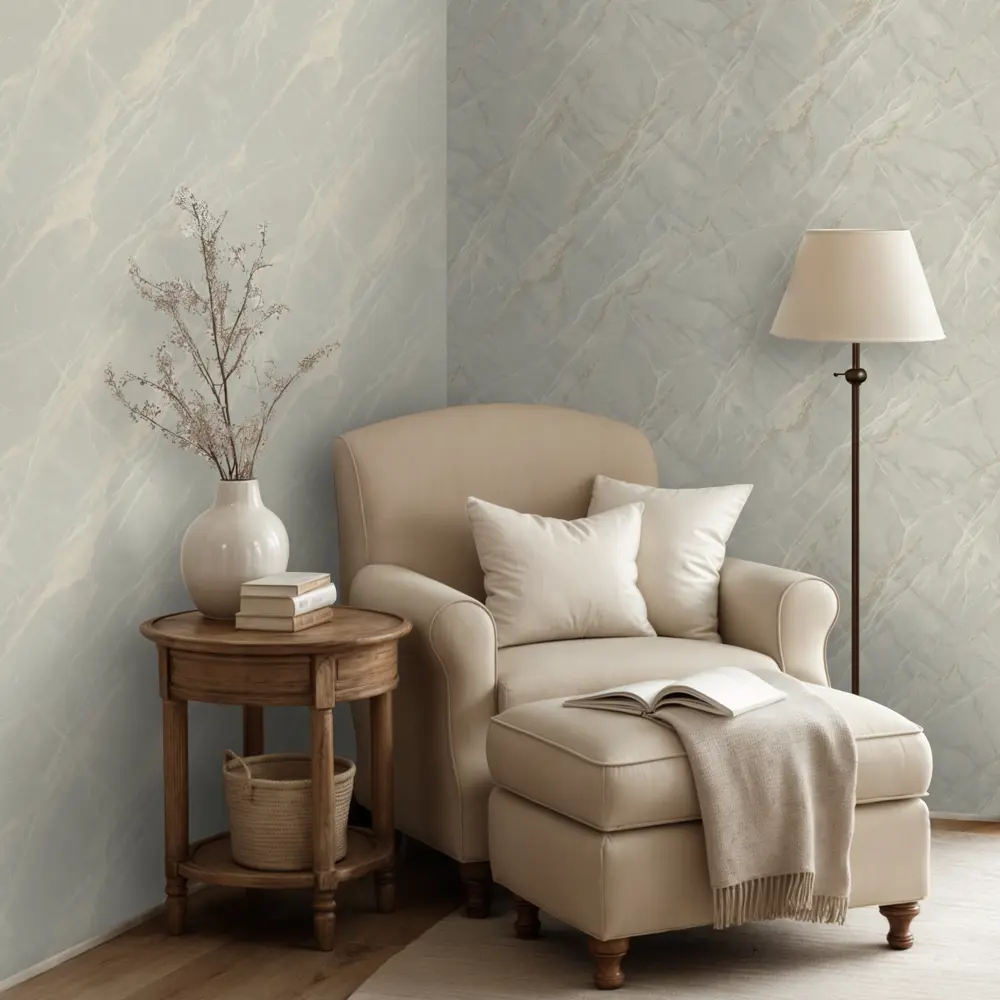 Обои флизелиновые Euro Decor Slab серые 1.06 м с абстрактным рисунком 89416642 STLM-1577851 - Вид №3