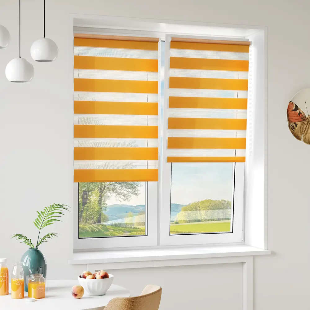 Штора рулонная день-ночь Мелоди 70x175 см охра MIAMOZA STLM-2091002 - Вид №2