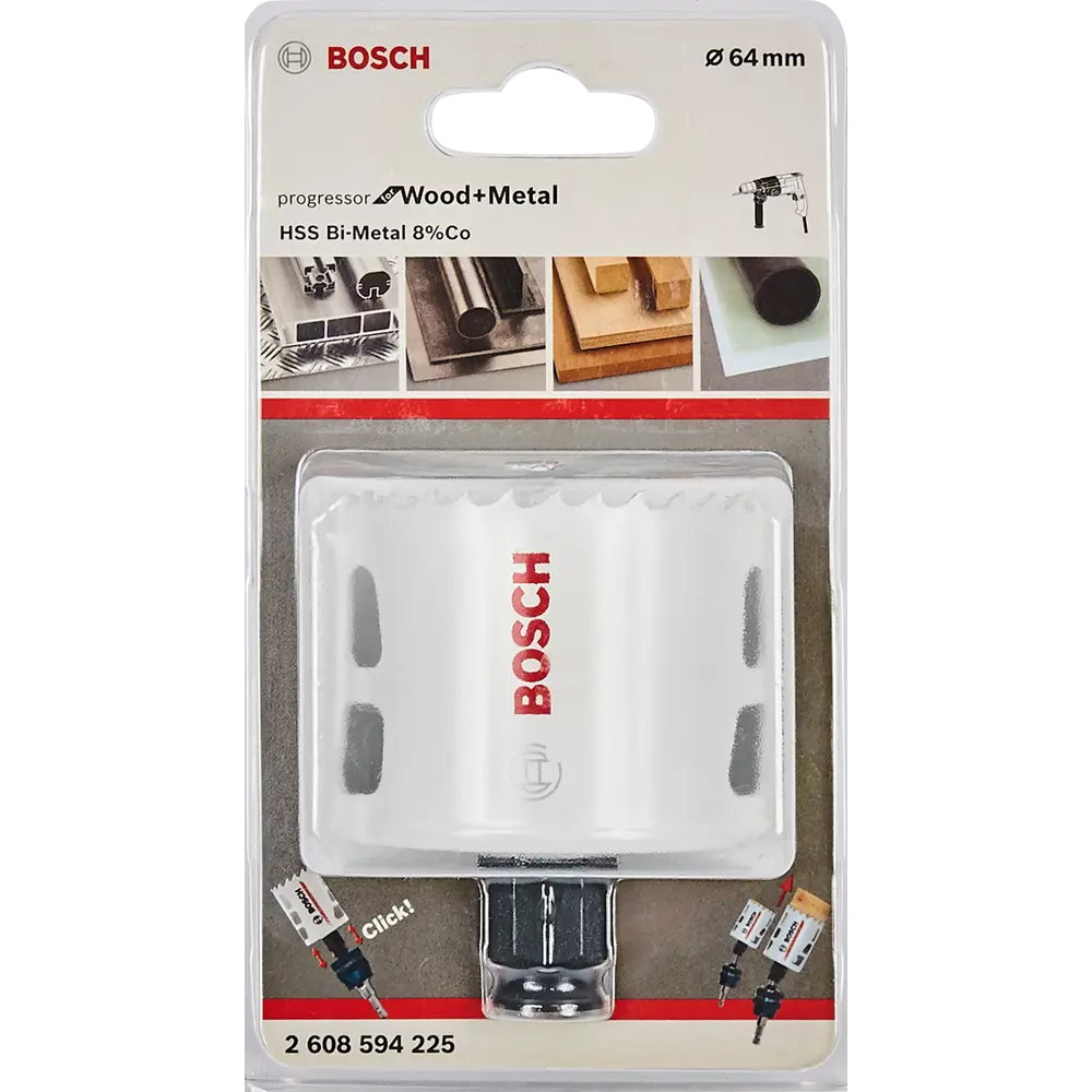Коронка по стали биметаллическая Bosch Progressor 2608594225 64 мм 82857578 STLM-2165876 BOSCH PROFESSIONAL  - Вид №2