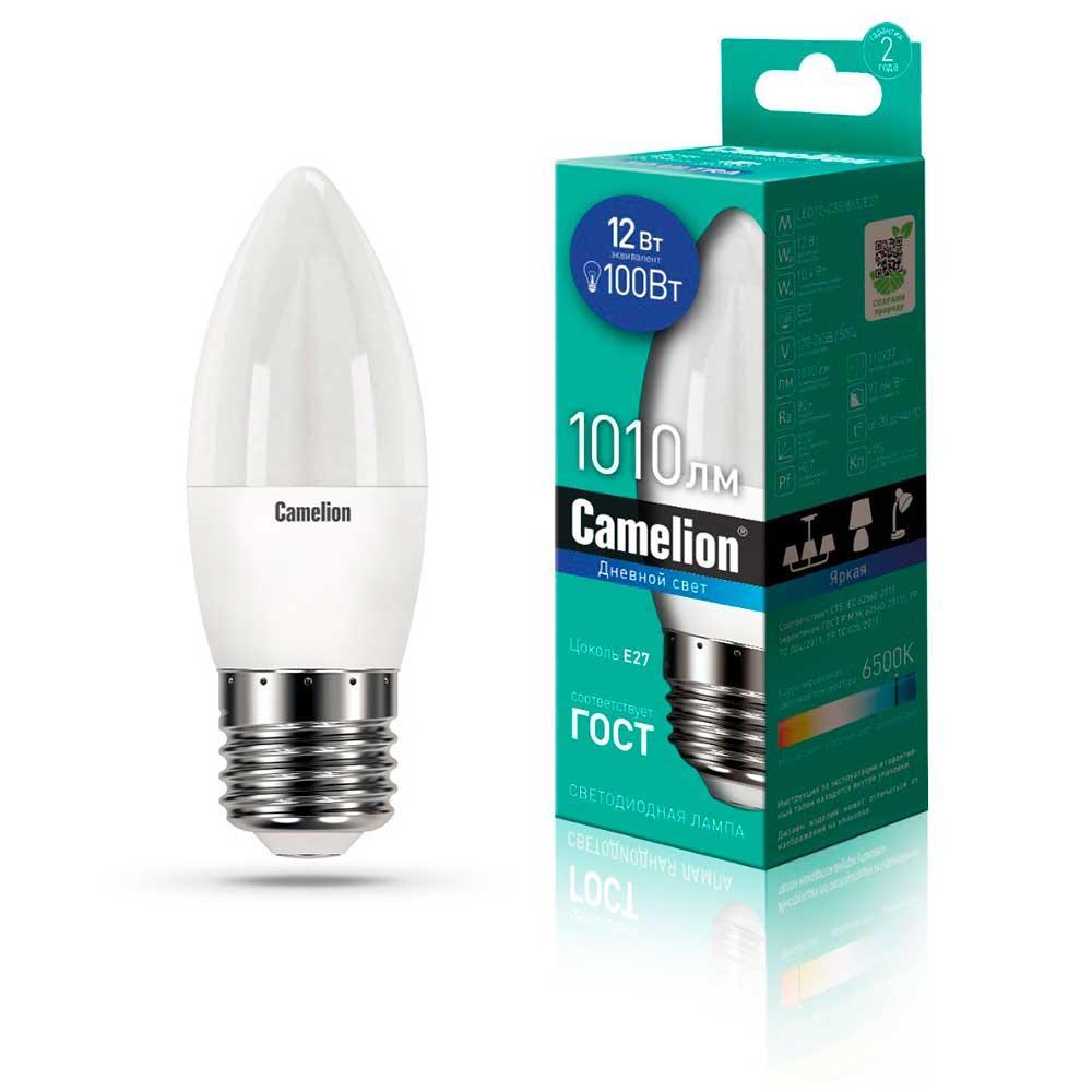 LED12-C35/865/E27 Лампа светодиодная E27 12W 6500K 13692 Camelion