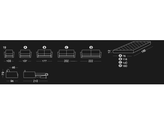 Двуспальный диван-кровать из ткани Milano Bedding RETROHS ARCH-00132577 - Вид №3