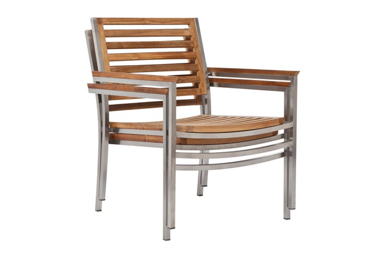 Садовое кресло из тикового дерева с подлокотниками Il Giardino di Legno ARCH-00072329 - Вид №1