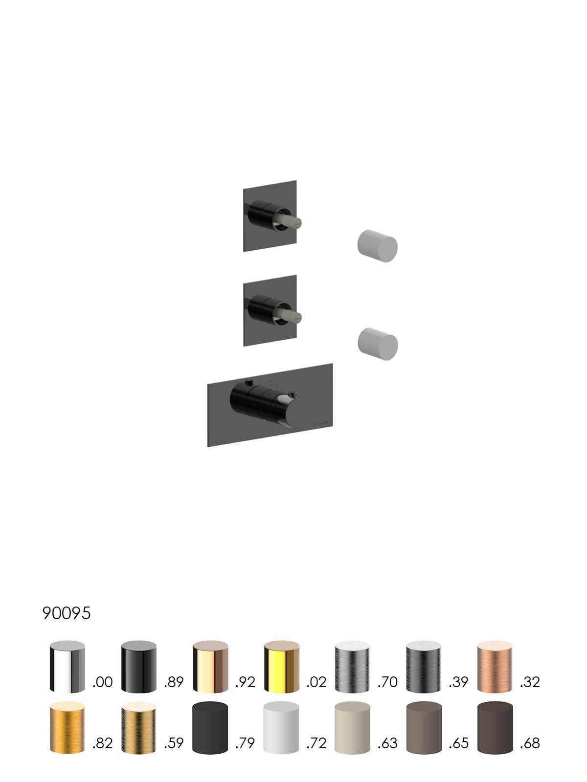 Термостатический смеситель для душа с 3 отверстиями Rubinetterie Frattini отдельная эстетика ARCH-00096850 - Вид №17