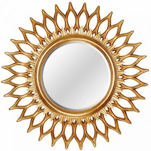Зеркало-солнце влагостойкое античное золото GoldStar ART-ZERKALO ДИЗАЙНЕРСКИЕ, СОЛНЦЕ 00-3948361 Зеркальный;золото