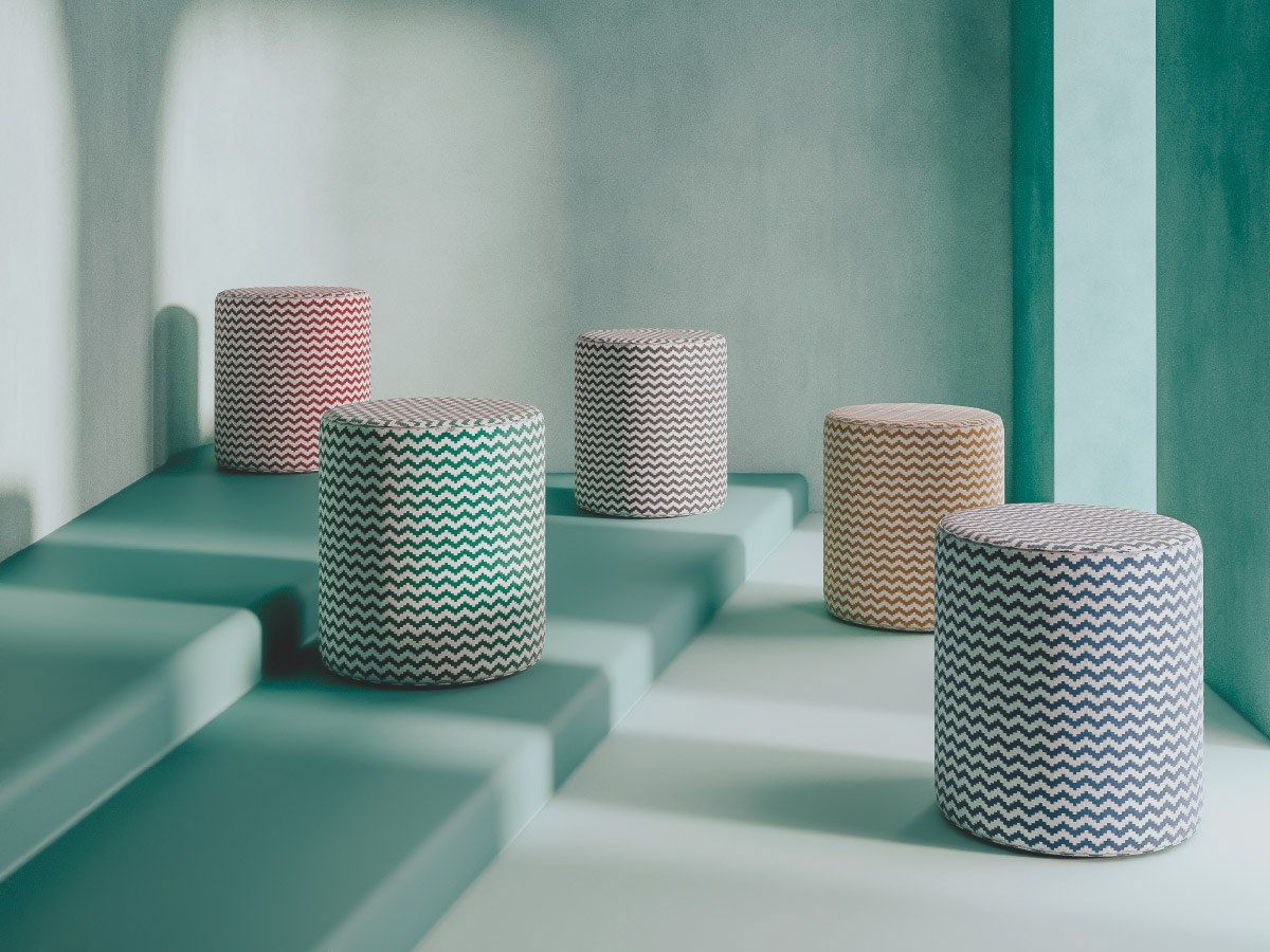 Ткань круглый съемный пуфик Mobilcrab Fount ARCH-00092174