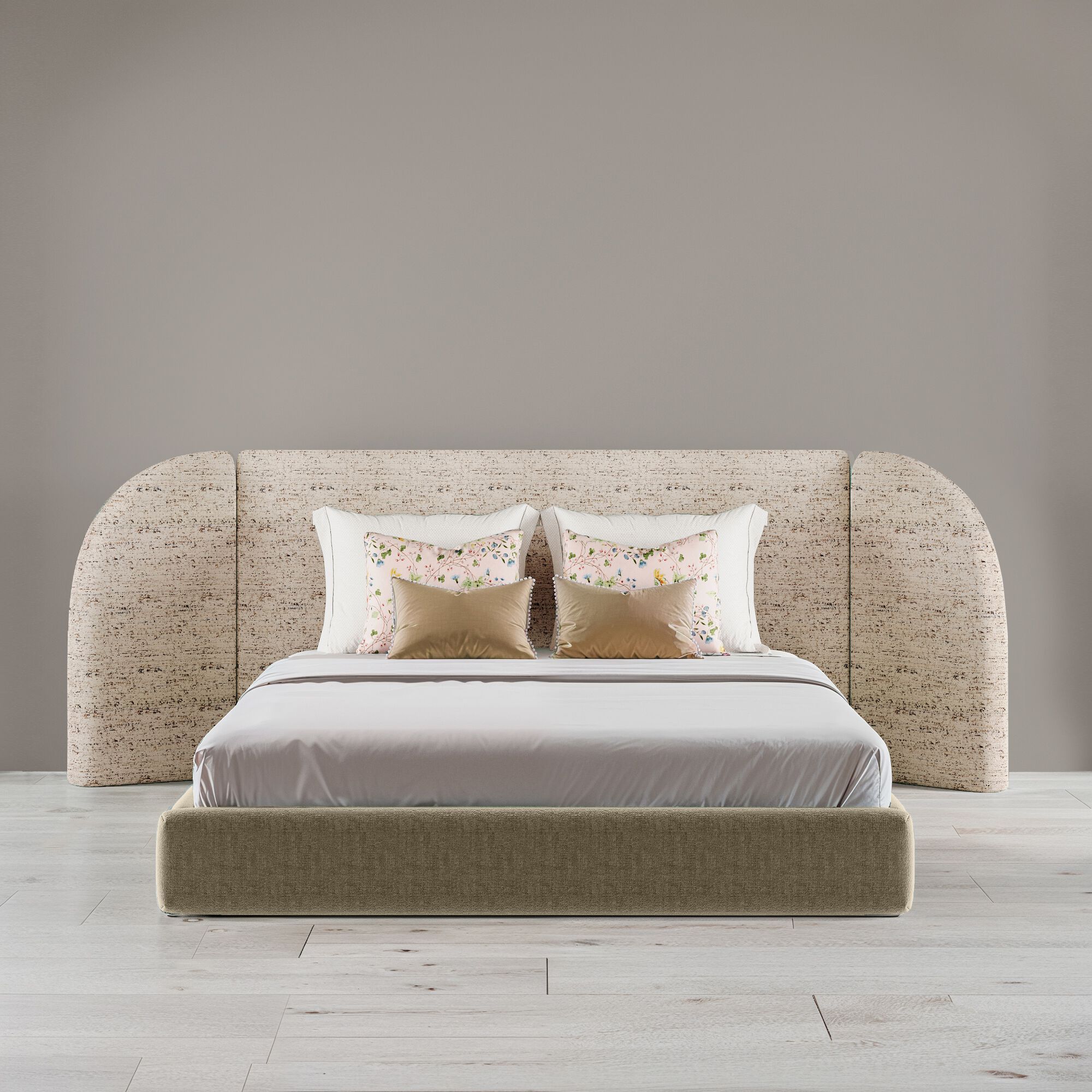 Двуспальная мягкая кровать из ткани Marianna Piccolo Gaia ARCH-00060872 - Вид №1