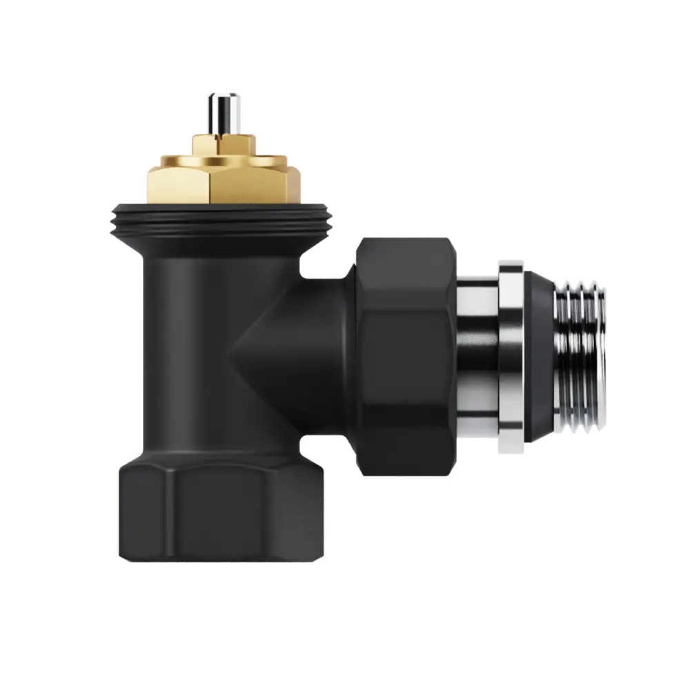Термостатический комплект для радиатора угловой Royal Thermo 1/2" латунь цвет черный STLM-2065415 - Вид №3