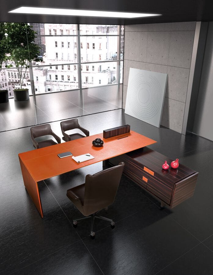 Деревянный и мраморный угловой рабочий стол i 4 Mariani Декартовый ARCH-00146694 - Вид №3