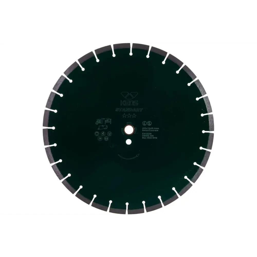 Диск алмазный по бетону Keos DBS02.400 с сегментированной кромкой 400x25.4x3.2 мм