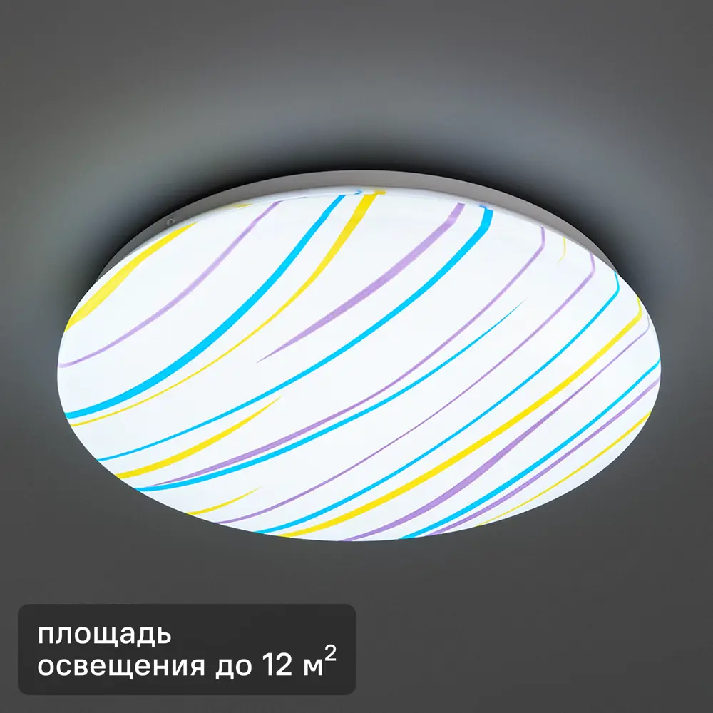 Светильник настенно-потолочный светодиодный Lumin Arte Rio C16LLW24W, 12 м², холодный белый свет, цвет белый STLM-2093776