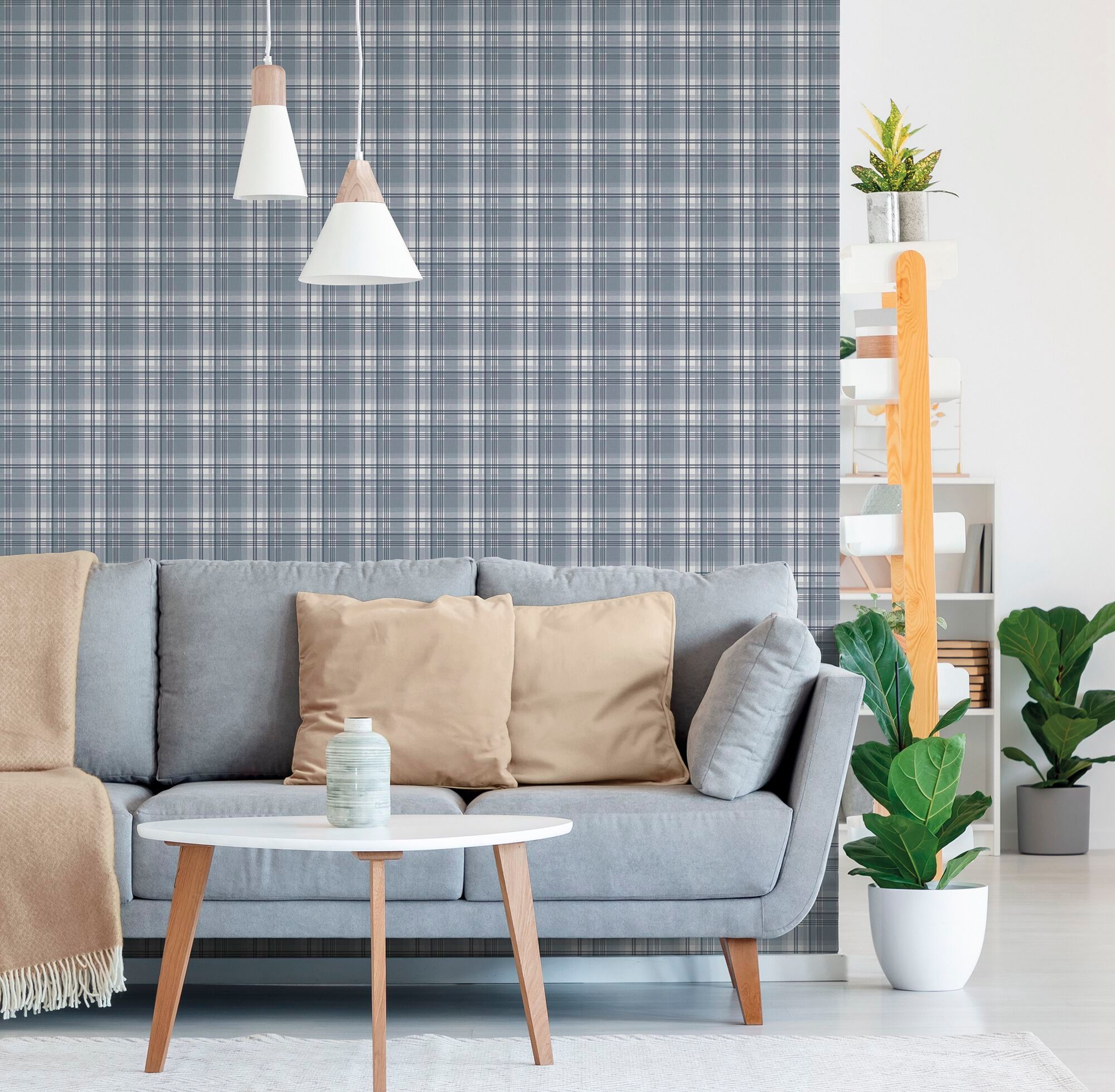 Клетчатые обои ICH Essential Stripes ARCH-00006749 - Вид №2