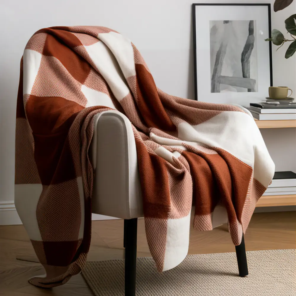 ROCKSOLID Плед Windsor клетчатый флисовый 130x170 см 89390243 STLM-1571849 - Вид №2