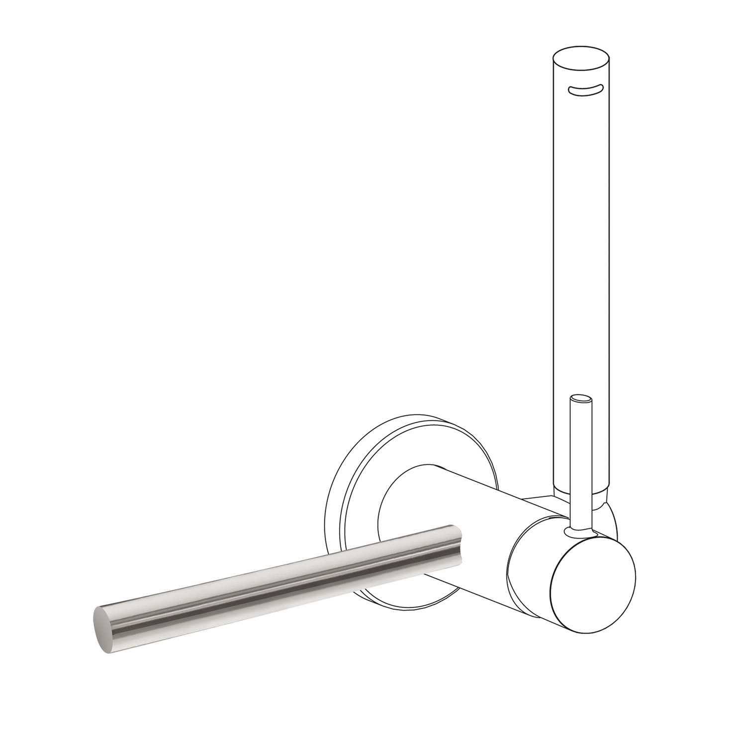 Аксессуар для полотенцесушителя для смесителя унитаза с душем-03412401AC TRES 