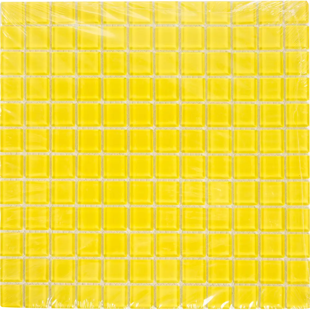 Мозаика стеклянная глянцевая, желтая, 300х300х4 мм Santreyd STLM-2137470 - Вид №3