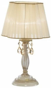 Possoni Illuminazione Старинная настольная лампа из белого золота и золота с кристаллами swarovski® Versailles 093/lp-sw/gs