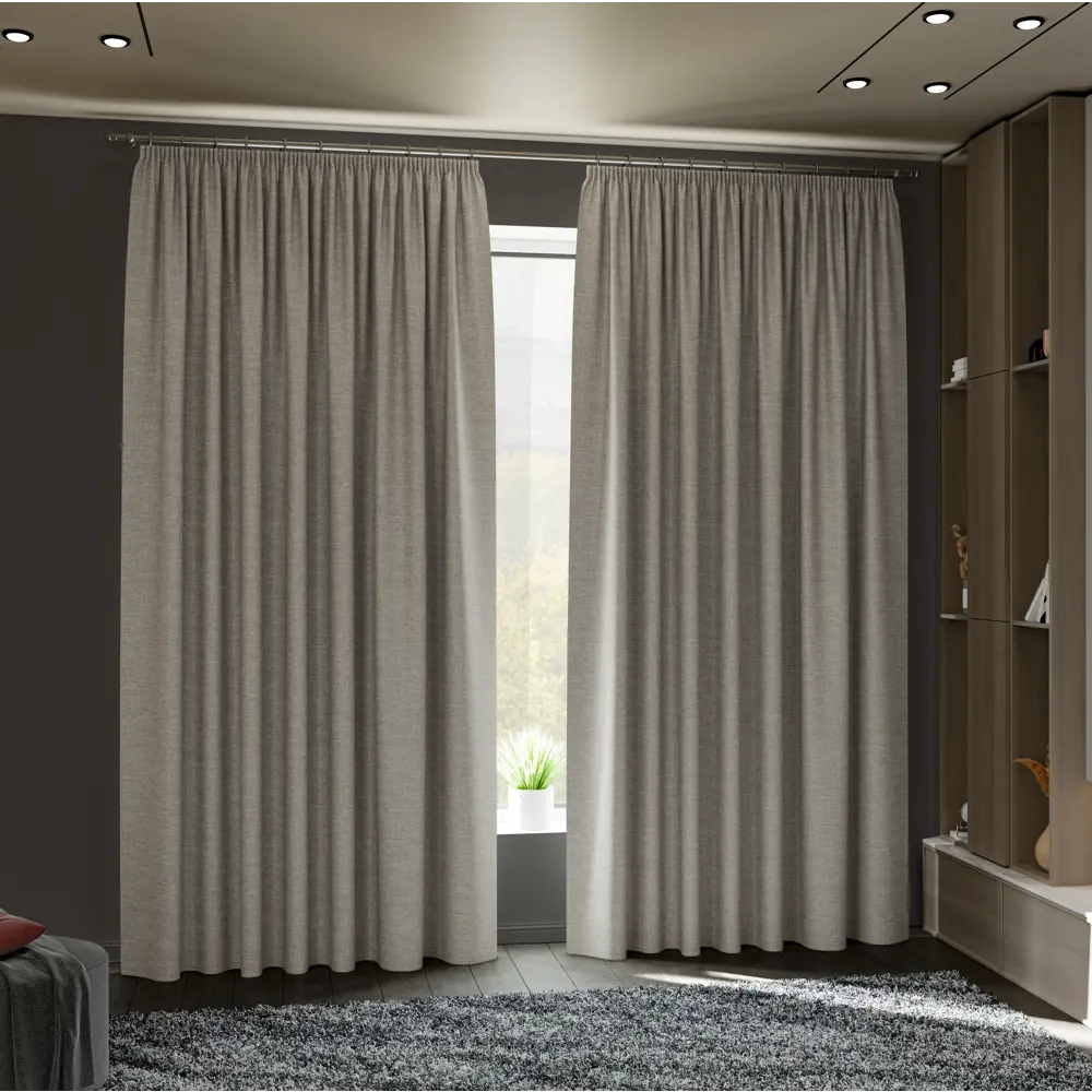 Комплект штор Miamoza Nola блэкаут коричневый 150x250 см 89420792 STLM-1577138