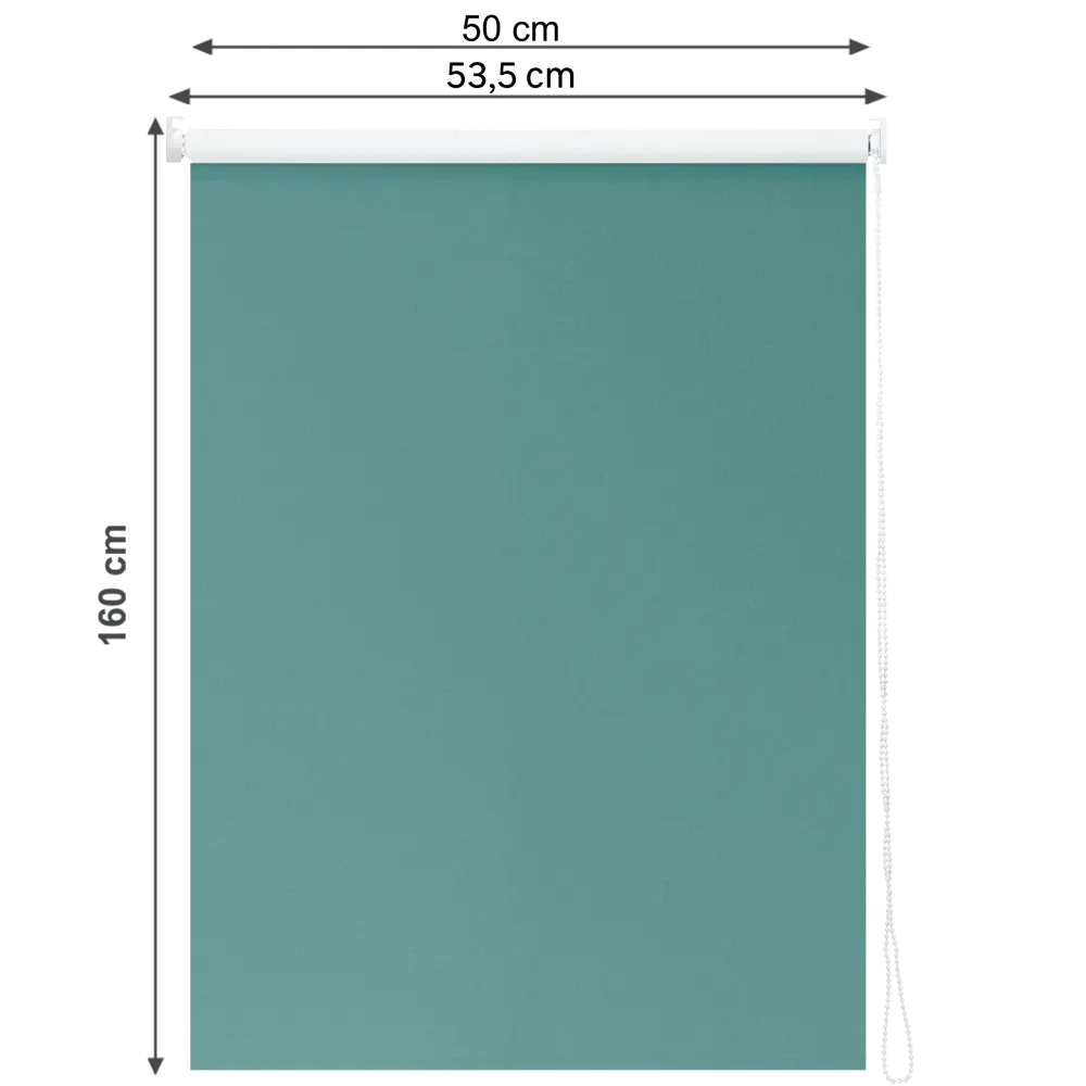 Штора рулонная блэкаут Inspire Santos 50x160 см бирюзовая Celadon 2 STLM-2144776 - Вид №1