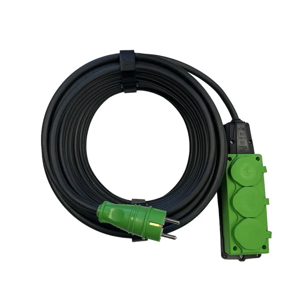 Удлинитель-шнур Itok i-connect-color-SU-PVS-315-3-54-10-green 3 розетки с заземлением 3х1.5 мм 10 м 3500 Вт цвет зеленый