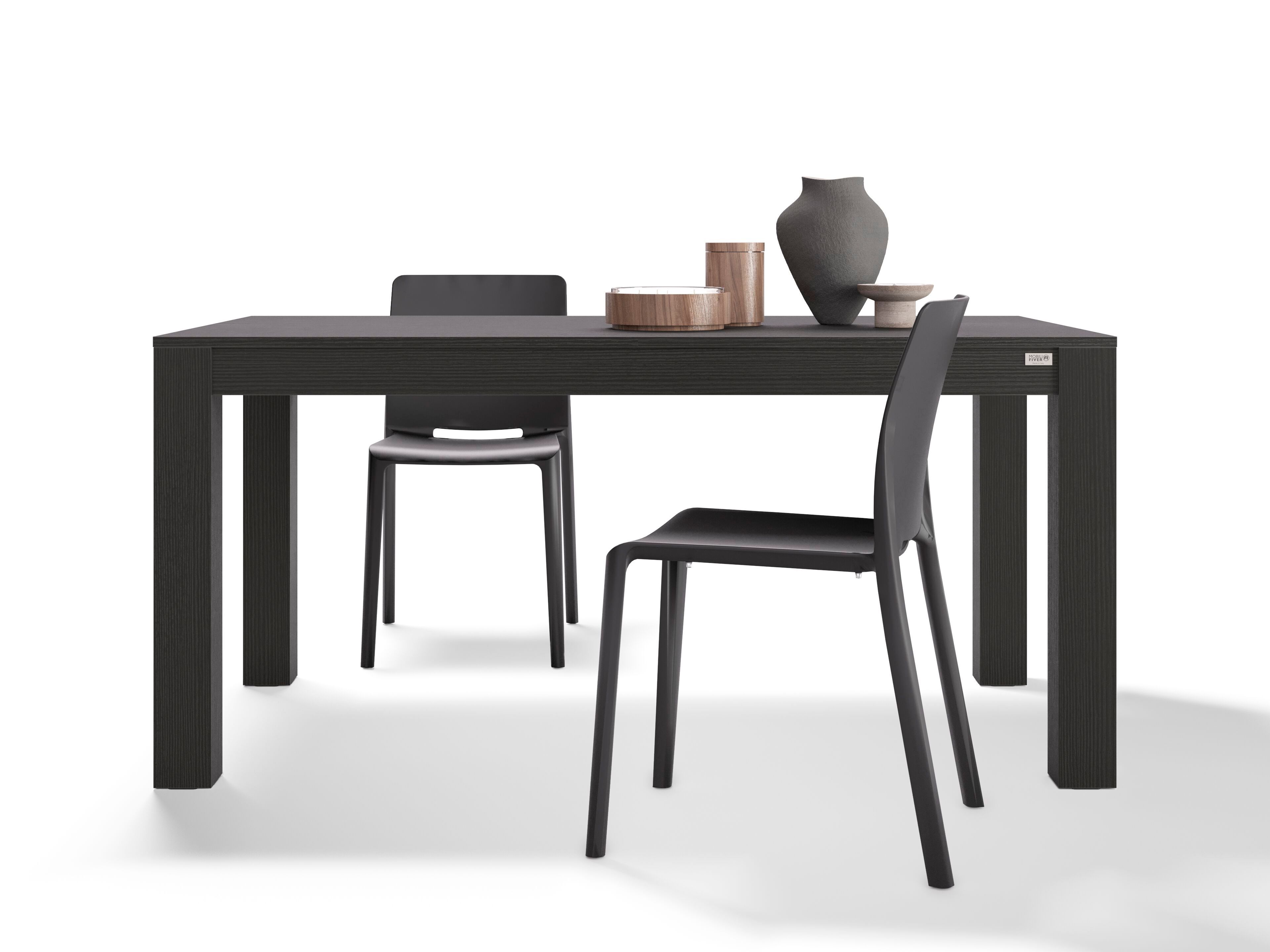 Прямоугольный обеденный стол из черного ясеня Mobili Fiver Rachele ARCH-00143182