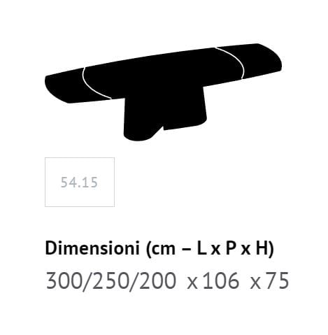 Supermarmo столешница из нержавеющей стали с выдвижным столом Bontempi Casa KIMONO ARCH-00136906 - Вид №4