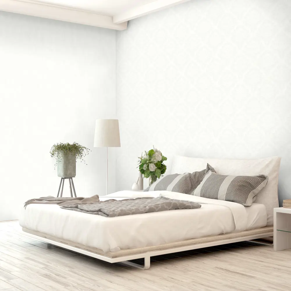 Обои флизелиновые Grandecolife Leticia белые 1.06 м GDR154001 STLM-2176625 - Вид №5