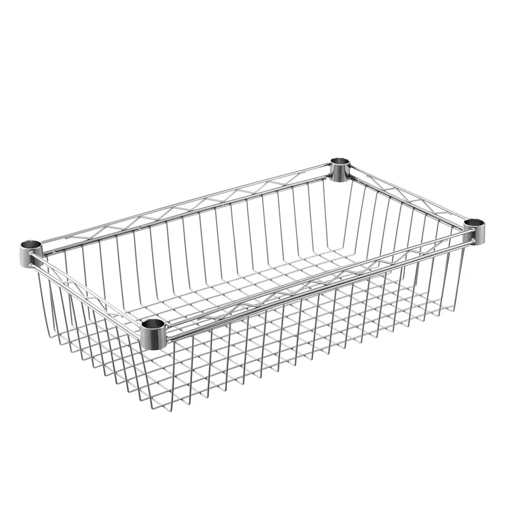 Корзина для стеллажа KONSENSA 60x35 см цвет хром 89415233 STLM-2072750 