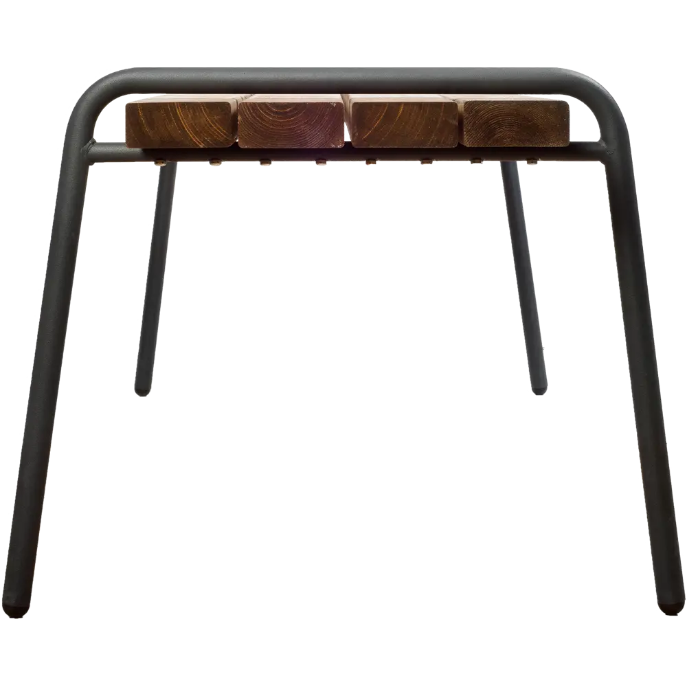 Скамейка садовая 150х38х44 см дерево/металл коричневая/черная Santreyd STLM-2087030 - Вид №3