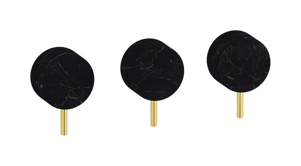 Встроенный смеситель для душа на 3 отверстия с двухходовым дивертером WE ARE IB mr410oo_2 Gold Marmo