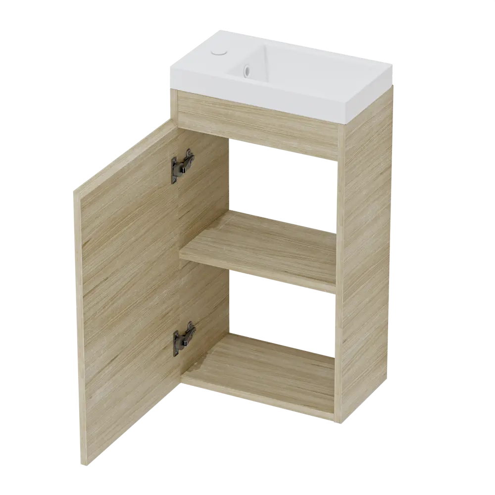 Тумба под раковину подвесная Vigo Matteo 40 см цвет бежевый STLM-2072121 - Вид №2