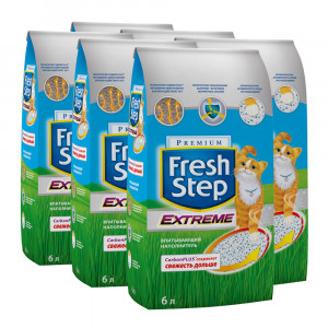 Т00001991*6 Наполнитель для кошачьего туалета с тройным контролем запаха впитывающий 6 литров (упаковка - 6 шт) Fresh Step