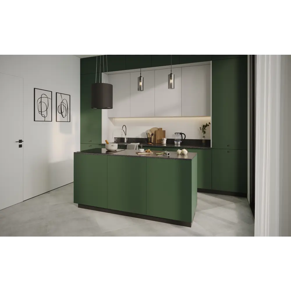 Фасад кухонного шкафа София Тайга 59.7x102.1 см KONSENSA ЛДСП цвет зеленый STLM-2081700 - Вид №4