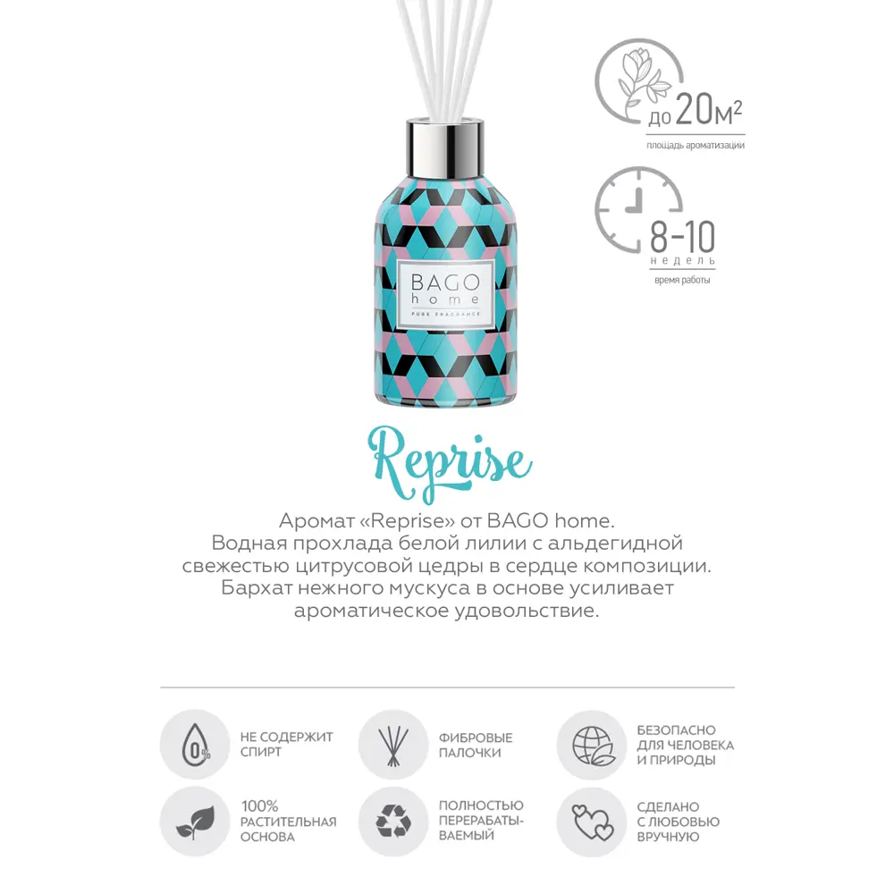 Ароматический диффузор Bago Home Reprise 90 мл STLM-2063443 - Вид №2