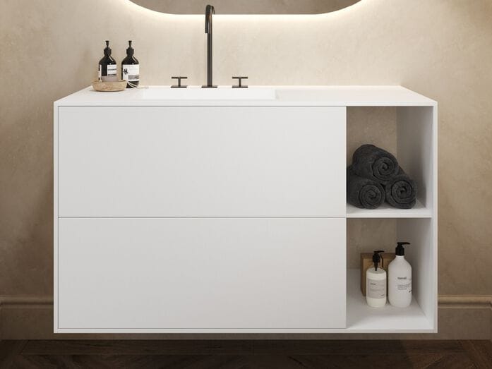 Подвесной умывальник Corian® со встроенной раковиной RILUXA Apollo ARCH-00092740