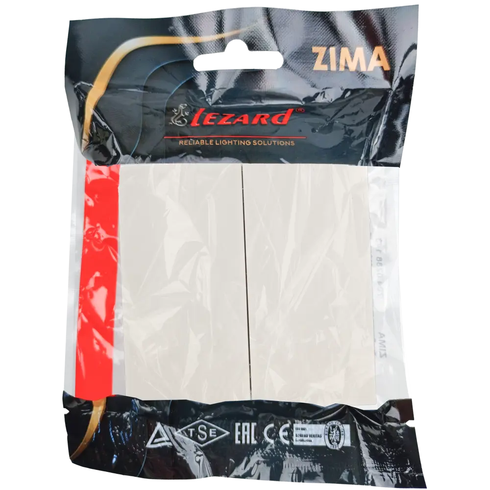 Выключатель встраиваемый Lezard Zima 2 клавиши цвет слоновая кость STLM-2188650 - Вид №5