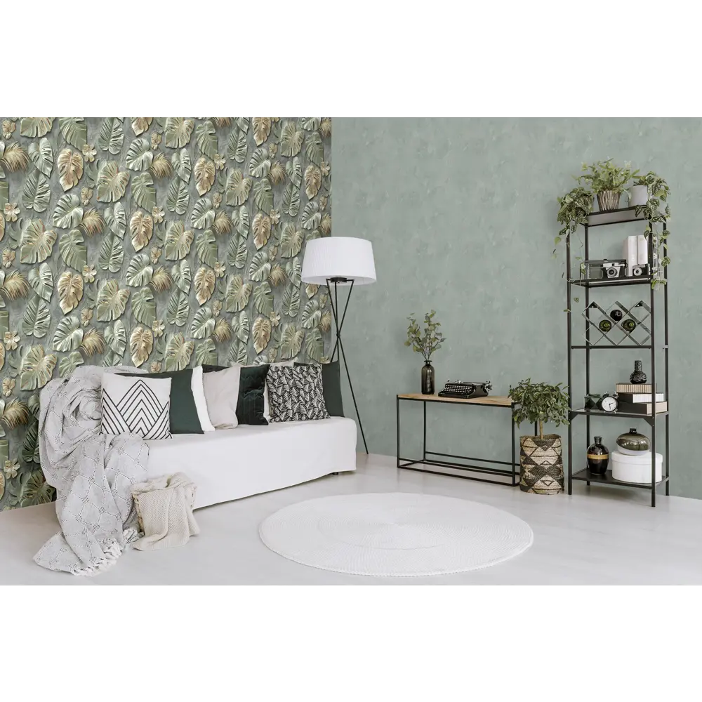 Обои флизелиновые Victoria Stenova Madeira зеленые 1.06 м VS585563 STLM-2045234 - Вид №4