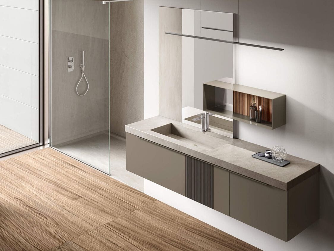 Подвесной умывальник с ящиками ARCOM Pollock текстуры ARCH-00104719