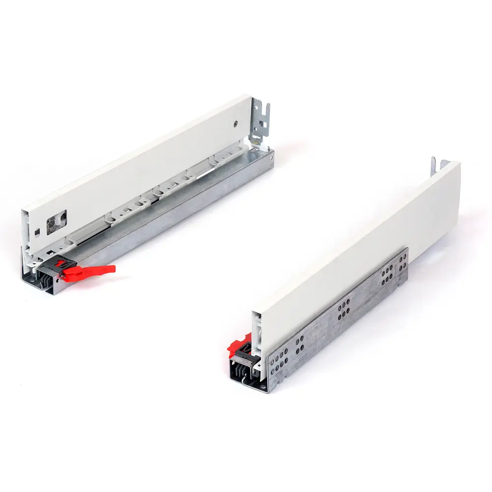 Комплект роликовых направляющих Flowbox h58 450 мм, сталь, цвет белый 85441343 STLM-2085691 Santreyd 
