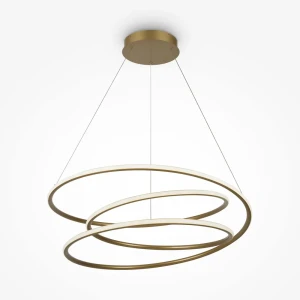 Светильник подвесной светодиодный MOD100PL-L88BSK1 30 м² нейтральный белый свет цвет латунь/белый