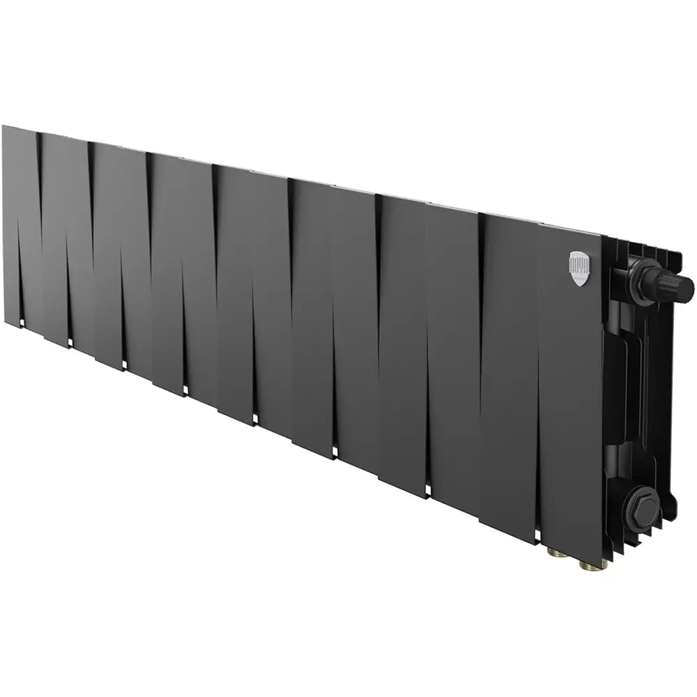 Радиатор секционный Royal Thermo Pianoforte VDR 200/100 16 секций нижнее правое подключение биметалл черный 86733740 STLM-2016657  - Вид №1