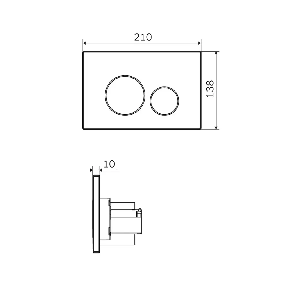 Комплект инсталляции AM.PM Tech с безободковым унитазом Iddis Lahta клавиша AM.PM L золотая STLM-2049618 - Вид №7