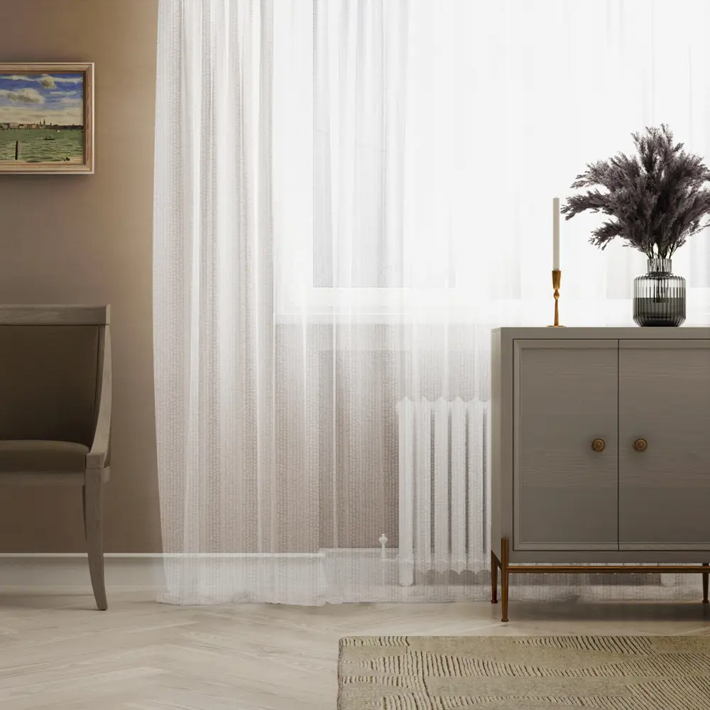 Тюль на ленте Miamoza 300x280 см белый STLM-2166726