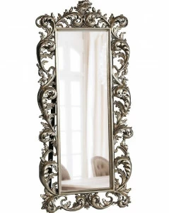 Зеркало напольное прямоугольное в серебряной раме "Меривейл" флорентийское серебро LOUVRE HOME ДИЗАЙНЕРСКИЕ 119351 Серебро