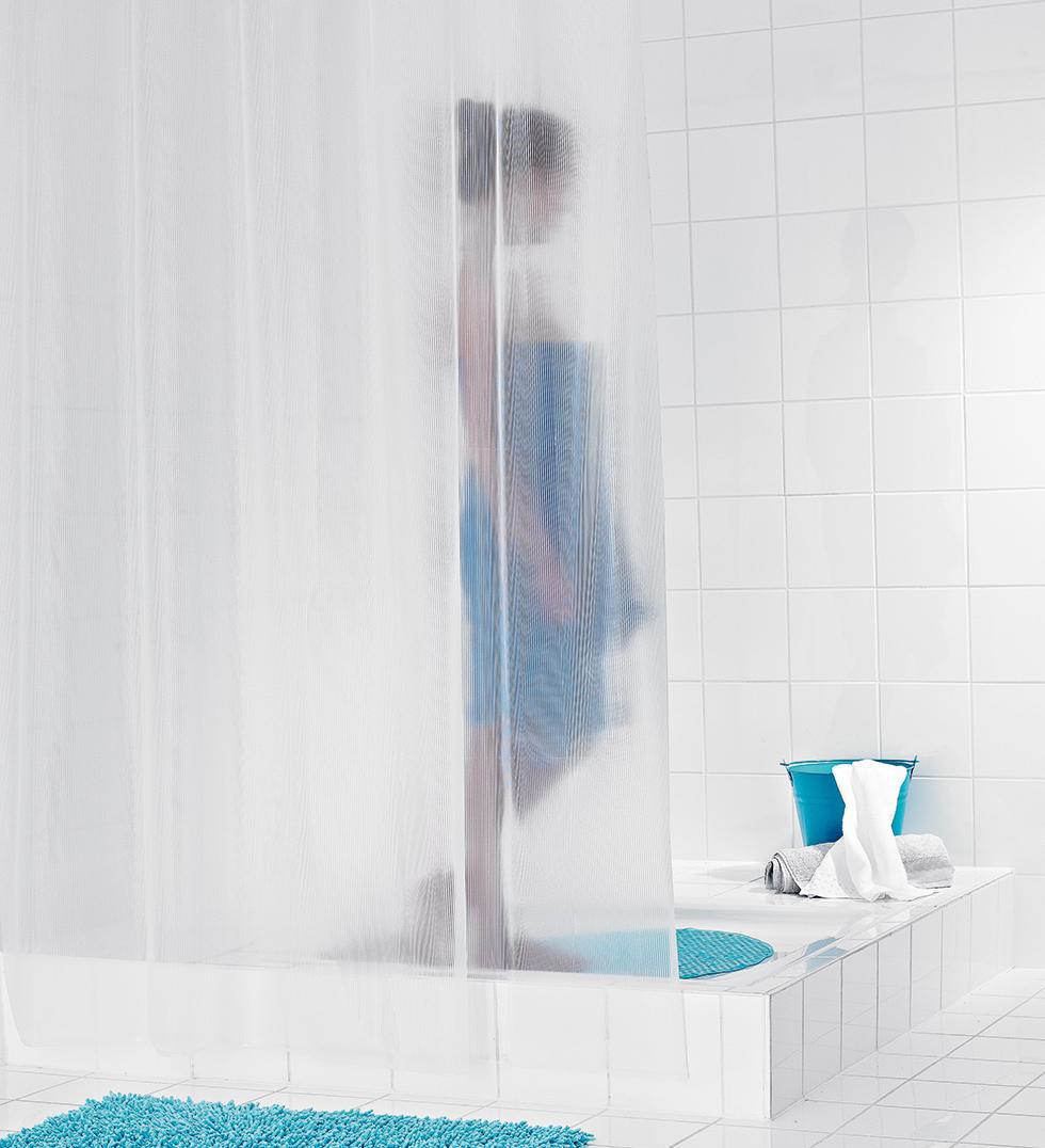 90255708 Штора для ванных комнат Stripe полупрозрачный 180х200см Шторка для ванной STLM-0152143 RIDDER