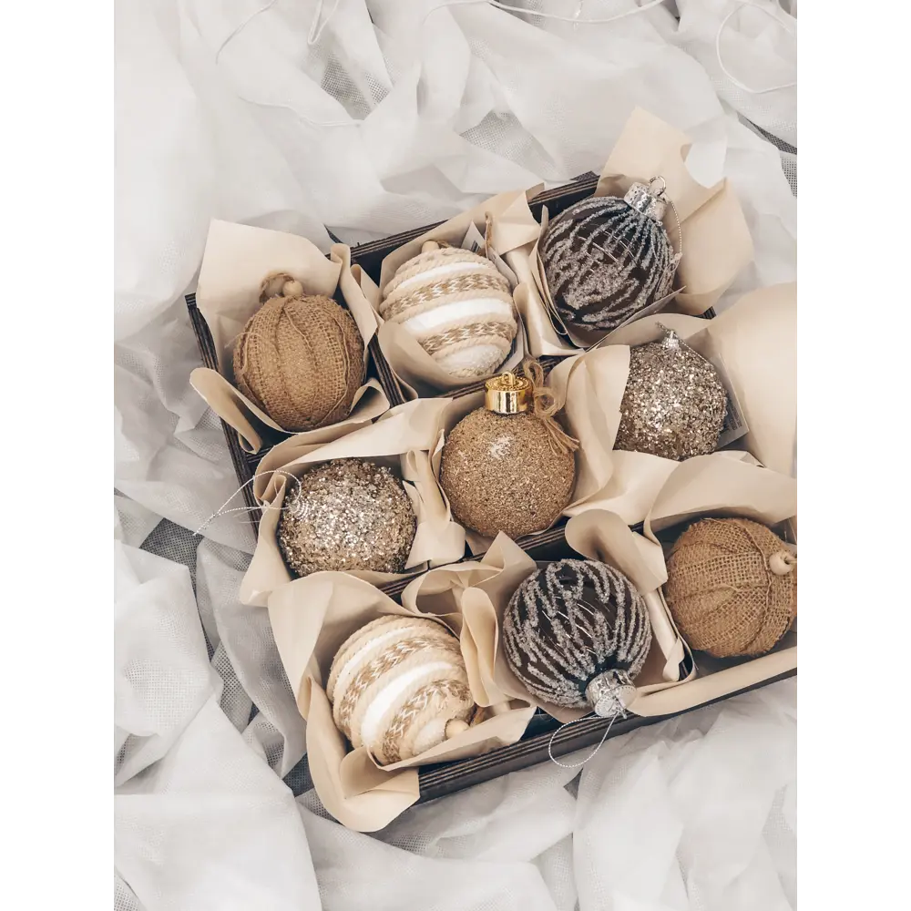 Шар ёлочный, 7.8 см, пластик, цвет натуральный лён Santreyd STLM-2092340 - Вид №2