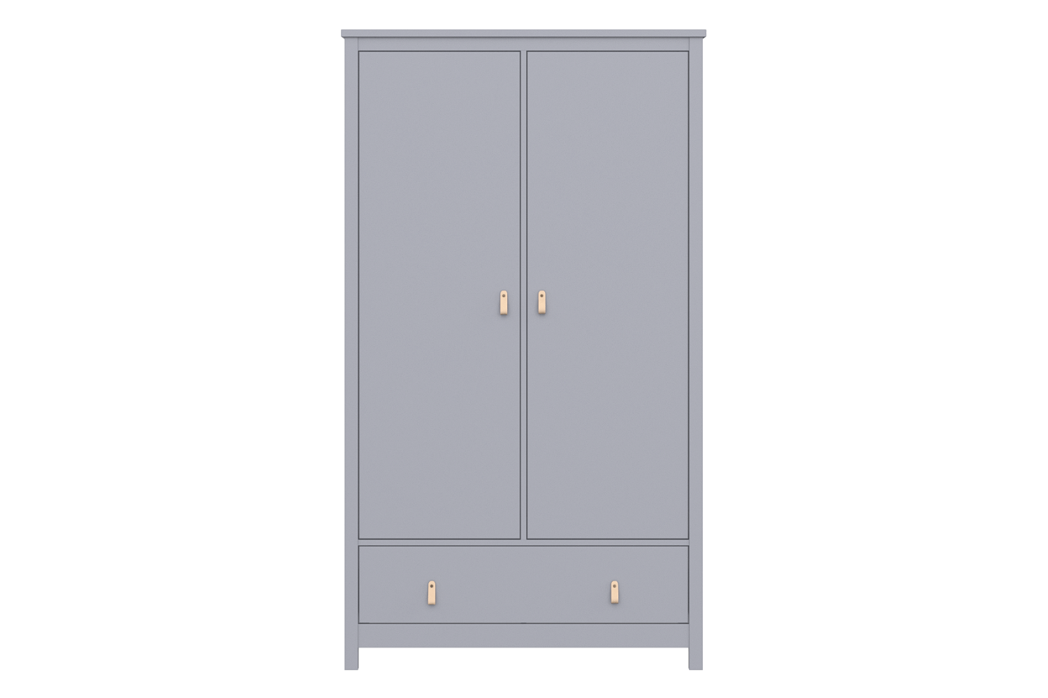 Шкаф распашной серый с 2 дверцами и ящиком Wood ELLIPSE ELLIPSE WOOD 00-3951343 Серый Santreyd  - Вид №1