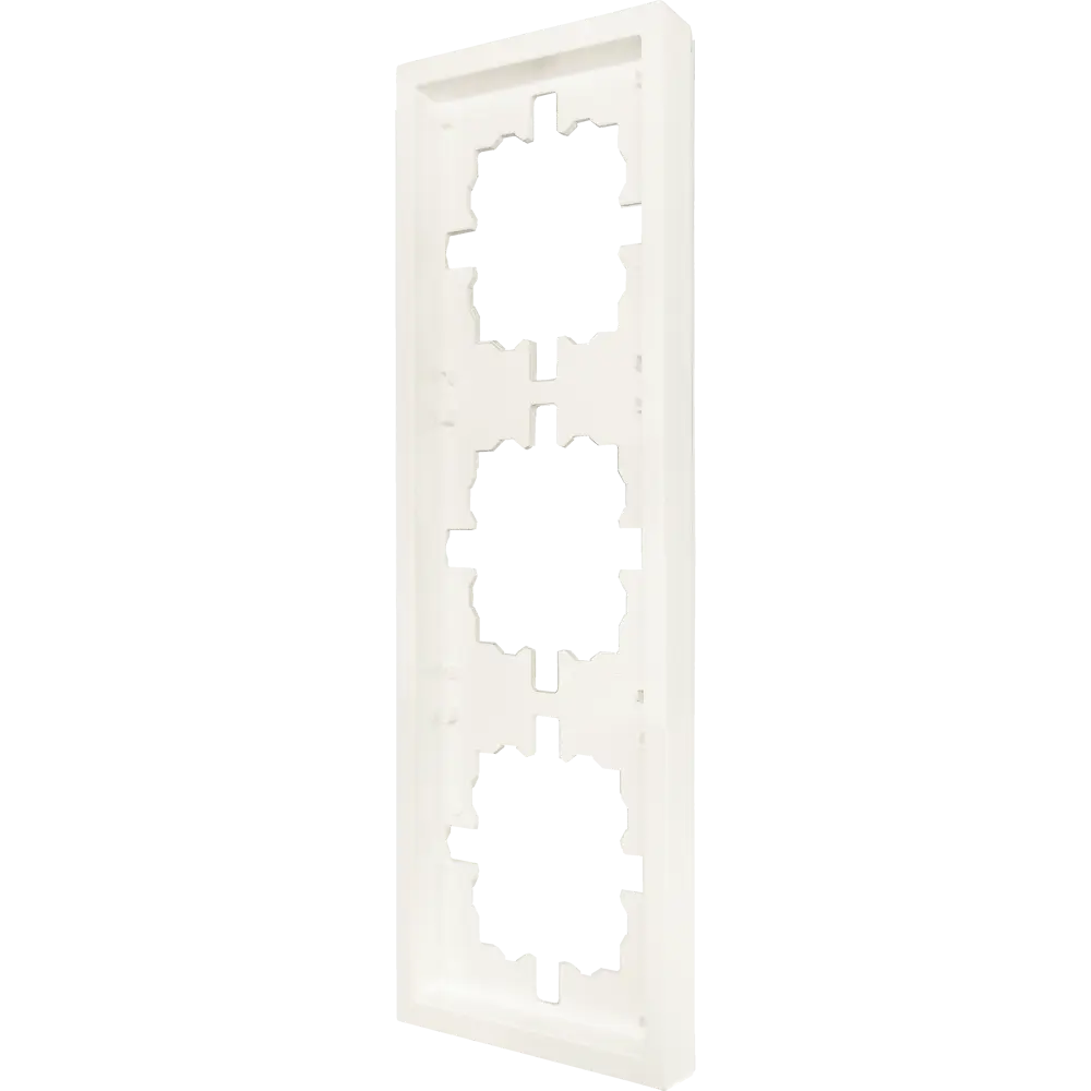 Рамка для розеток и выключателей Lezard Zima 3 поста цвет слоновая кость STLM-2050806 - Вид №1